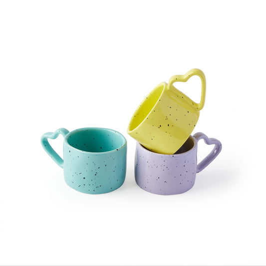 'Lovestruck' Speckled Mug w/ Heart Handle