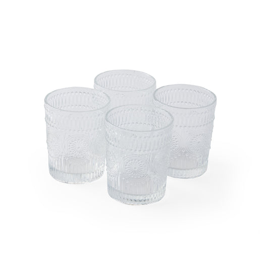 Set of 4 'Ray' Sunflower Glasses [Small]