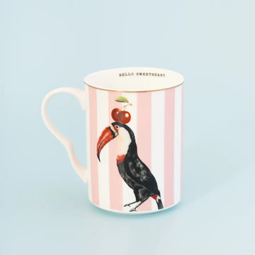 Playful Hello Sweetheart Toucan Mug