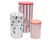 Set of 3 Round Storage Canister Tins