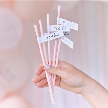 Team Bride Straws