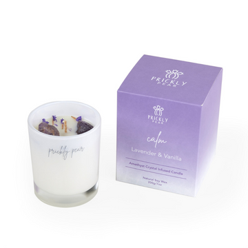 The 'Calm' Amethyst Crystal Candle