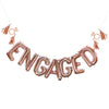 Engagement Balloon Bunting - 'Engaged' with Tassels & Rings [Rose Gold]