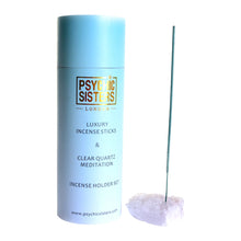  Clear Quartz Incense Stick & Holder Set