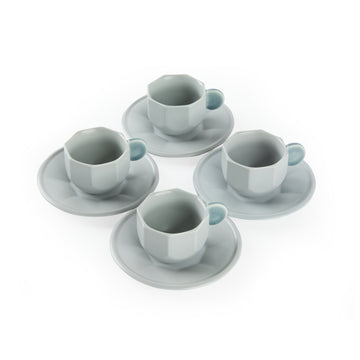 Set of 4 Tilda Espresso Cup and Saucer