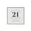 Twenty One Today! Proper Grown Up Card
