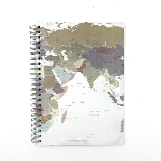 Map A4 Hardback Notebook