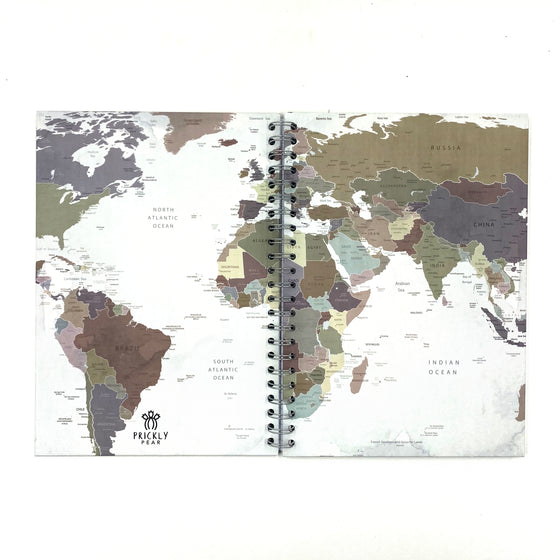 Map A4 Hardback Notebook