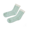 Mint Green Ribbed Cozy Slipper Socks