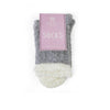 Grey and White Ribbed Cozy Slipper Socks