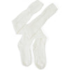 White Knee High Cotton Cozy Socks