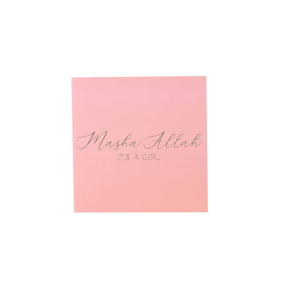 Luxury Foiled Greeting Card - Masha Allah It's a Girl