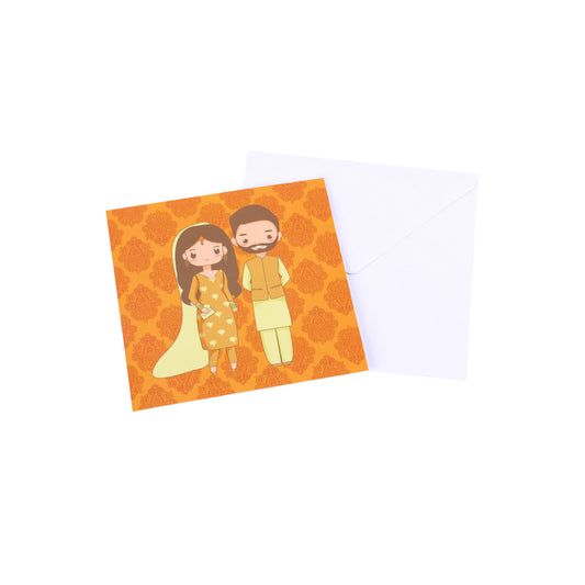 Desi Couple Wedding Greeting Cards (3pk)