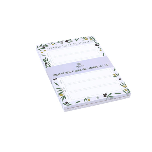 Olive Set of 2 Magnetic Meal Planner And Shopping List