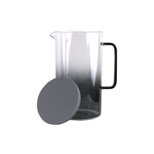 2L Grey Ombre Glass Water Jug With Lid