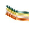 5 Piece Multicolour Glass Straw Set