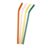 5 Pc Multicolour Glass Straw Set