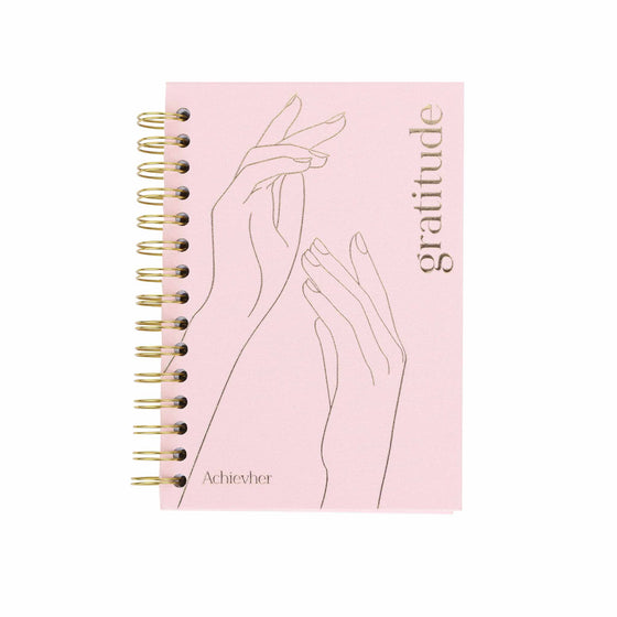Powder Pink Linen Gratitude Journal A5 Size