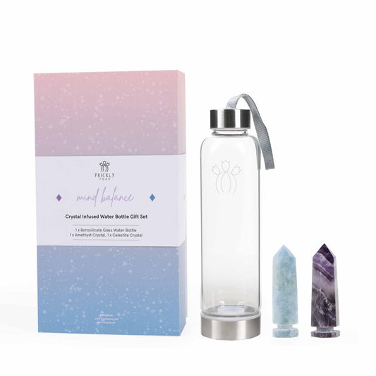 Mind Balance Crystal Infused Water Bottle Gift Set