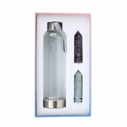Mind Balance Crystal Infused Water Bottle Gift Set