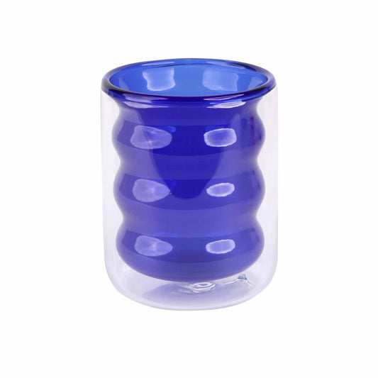 Jazz Bubble Glass Cup, Azure