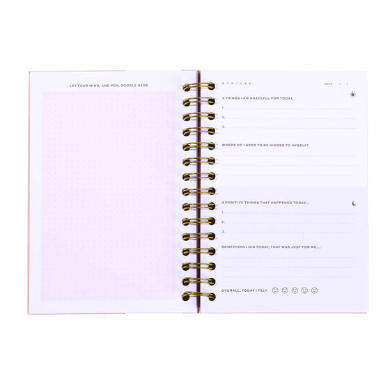 Powder Pink Linen Gratitude Journal A5 Size