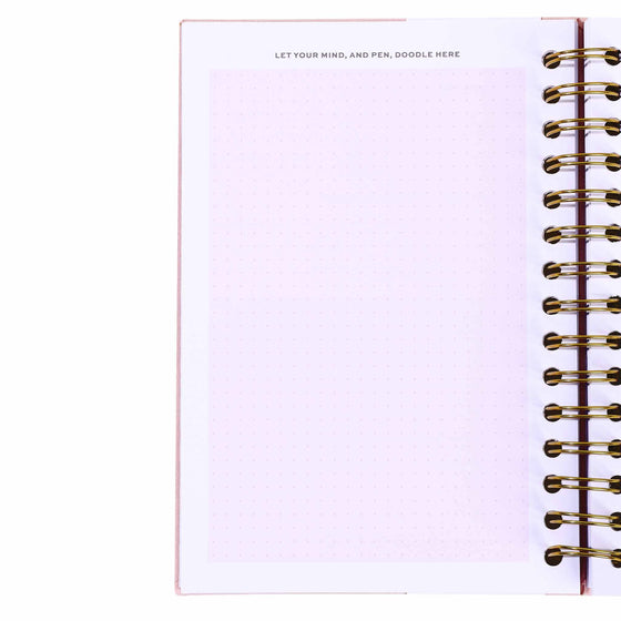 Powder Pink Linen Gratitude Journal A5 Size