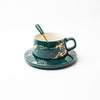Ivanna mug & saucer with spoon