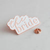 'The Bride' Enamel Badge [White & Rose Gold]