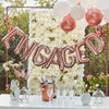 Engagement Balloon Bunting - 'Engaged' with Tassels & Rings [Rose Gold]