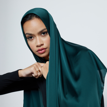  Modest Beyond Sustainable Recycled Satin Hijab - Emerald Green