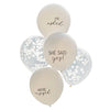 Engagement Balloon Bundle- Confetti & Script [White]