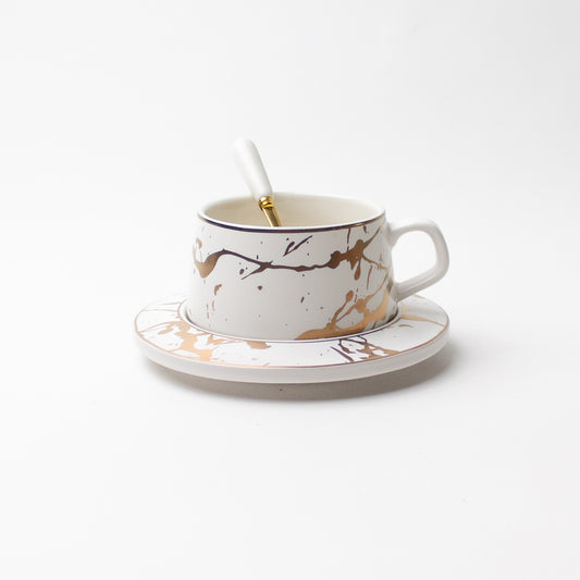 Ivanna mug & saucer with spoon