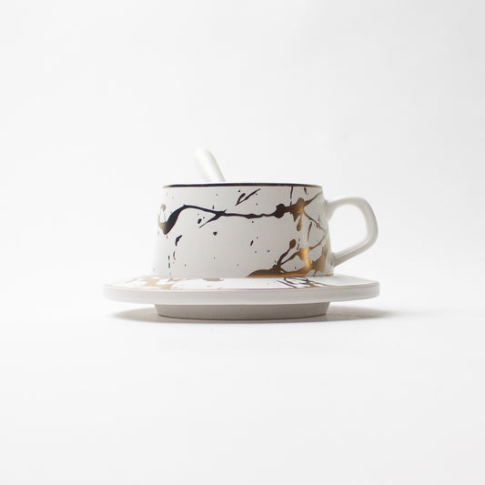 Ivanna mug & saucer with spoon