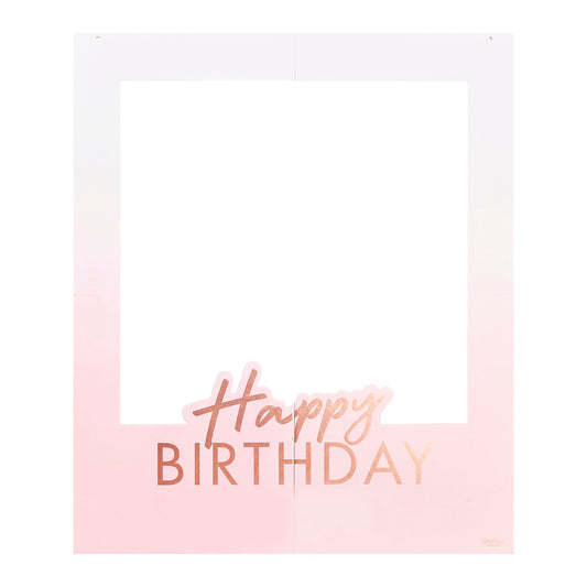 'Birthday' Polaroid Frame [Rose Gold Foiled]