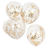 5 Gold Foil Confetti-Filled Balloons