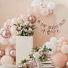 Balloon Arch [ Peach, White & Rose Gold Confetti]