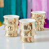 'Gold Fringe' 8 x Paper Cups