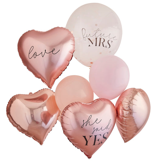 Bridal Balloon Cluster [Rose Gold & Pink]
