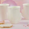 'Pop-Out Shell' 8 x Paper Cups [Iridescent Pink]