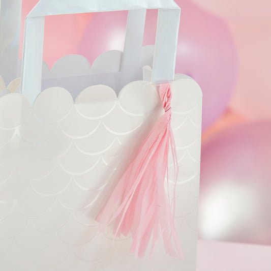 Mermaid Tissue Tassel Party Bag [Iridescent Pink]