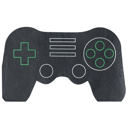 'Gaming' 16 x Eco Paper Napkins [Black]