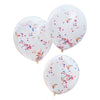 3 Rainbow Confetti Balloons Bundle