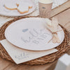 'Hello Baby' 8 x Eco Paper Plates [Speckle, Cream & Grey]