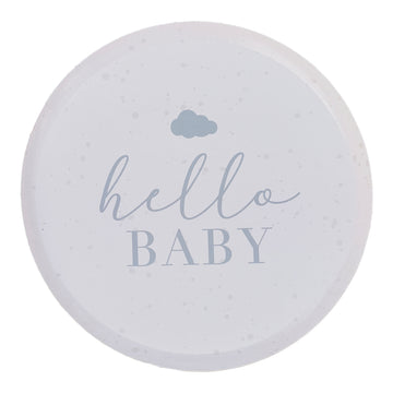 'Hello Baby' 8 x Eco Paper Plates [Speckle, Cream & Grey]