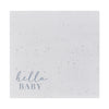 'Hello Baby' 16 x Eco Napkins [Speckle, Cream & Grey]