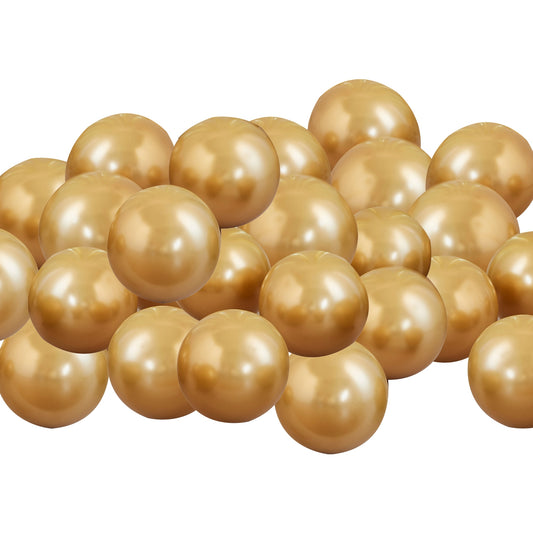 40 Gold Chrome Balloon Pack