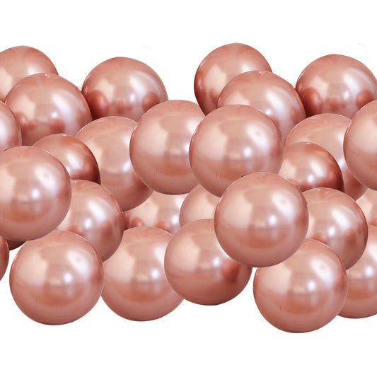 40 Chrome Balloon Pack [Rose Gold]