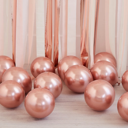 40 Chrome Balloon Pack [Rose Gold]