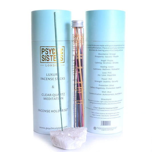 Clear Quartz Incense Stick & Holder Set